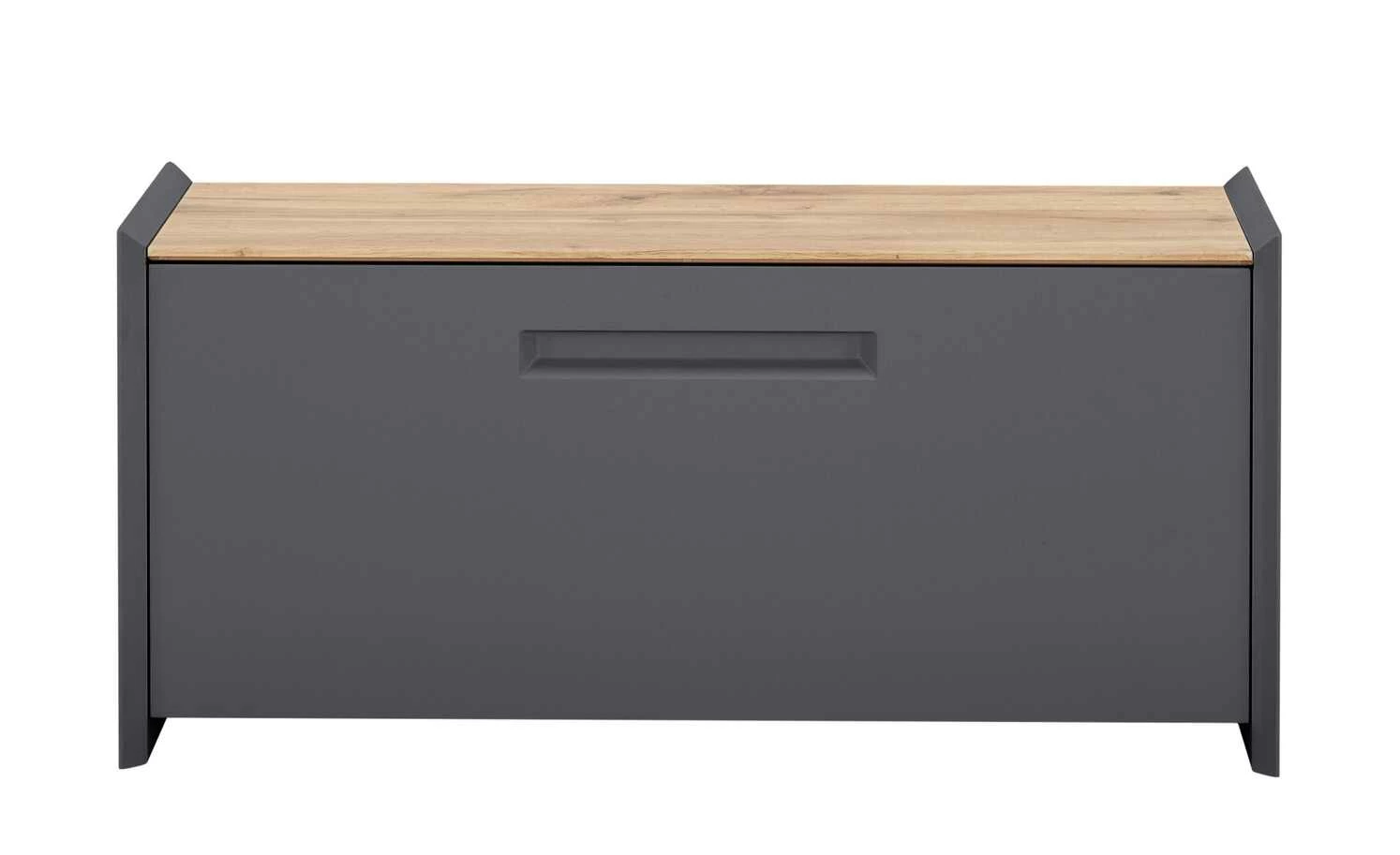 Wohnwert Garderobenbank Azzura | Anthrazit / Eiche (Nachbildung) 9 Wohnwert Garderobenbank Azzura | Anthrazit / Eiche (Nachbildung) – Bild 9