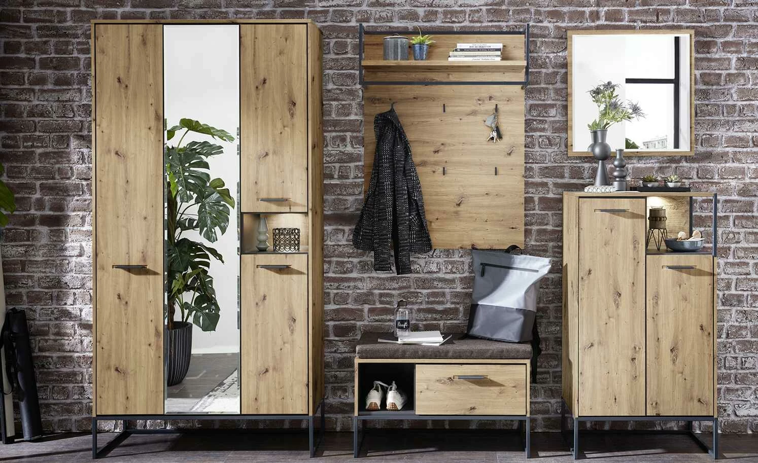 uno Garderobenbank New York | Artisan Eiche (Nachbildung) 1 uno Garderobenbank New York | Artisan Eiche (Nachbildung)