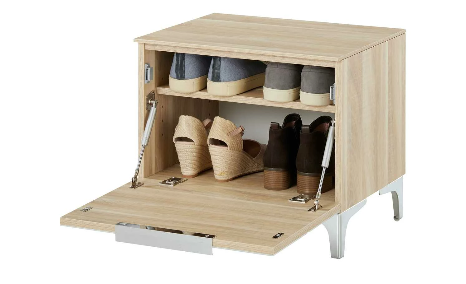 Garderobenbank Moniga | Eiche (Nachbildung) / Glas (Weiß) 49,9|cm 3 Garderobenbank Moniga | Eiche (Nachbildung) / Glas (Weiß) 49,9|cm – Bild 3