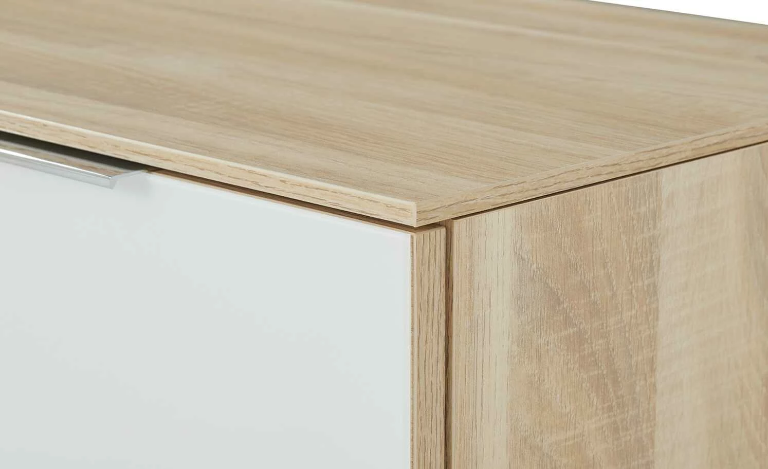 Garderobenbank Moniga | Eiche (Nachbildung) / Glas (Weiß) 49,9|cm 6 Garderobenbank Moniga | Eiche (Nachbildung) / Glas (Weiß) 49,9|cm – Bild 6