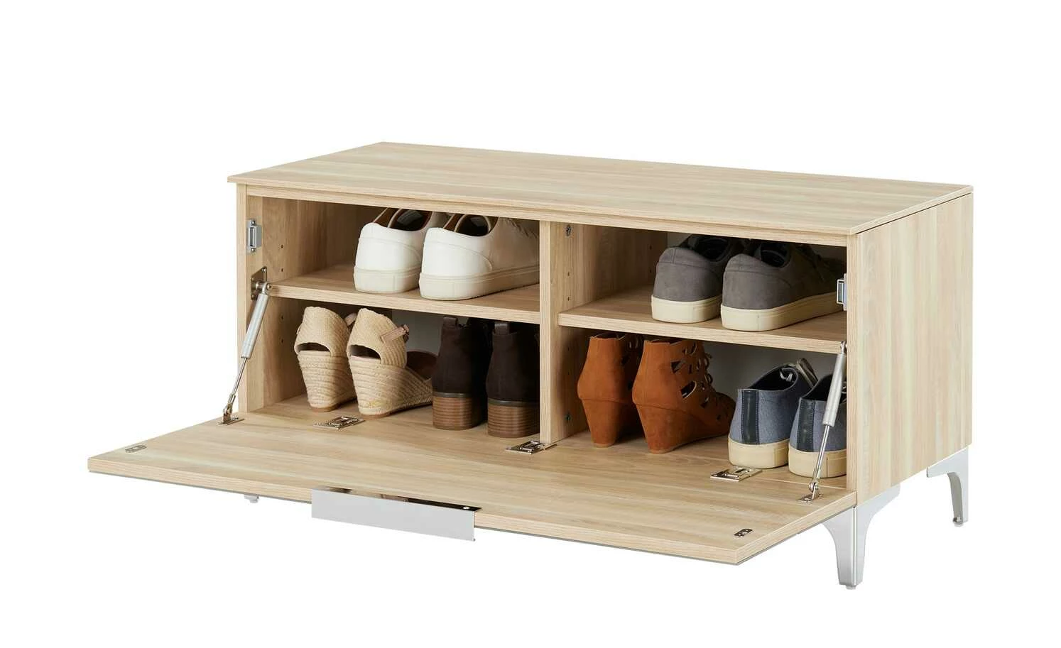 Garderobenbank Moniga | Eiche (Nachbildung) / Glas (Walnussbraun) 89,9|cm 3 Garderobenbank Moniga | Eiche (Nachbildung) / Glas (Walnussbraun) 89,9|cm – Bild 3