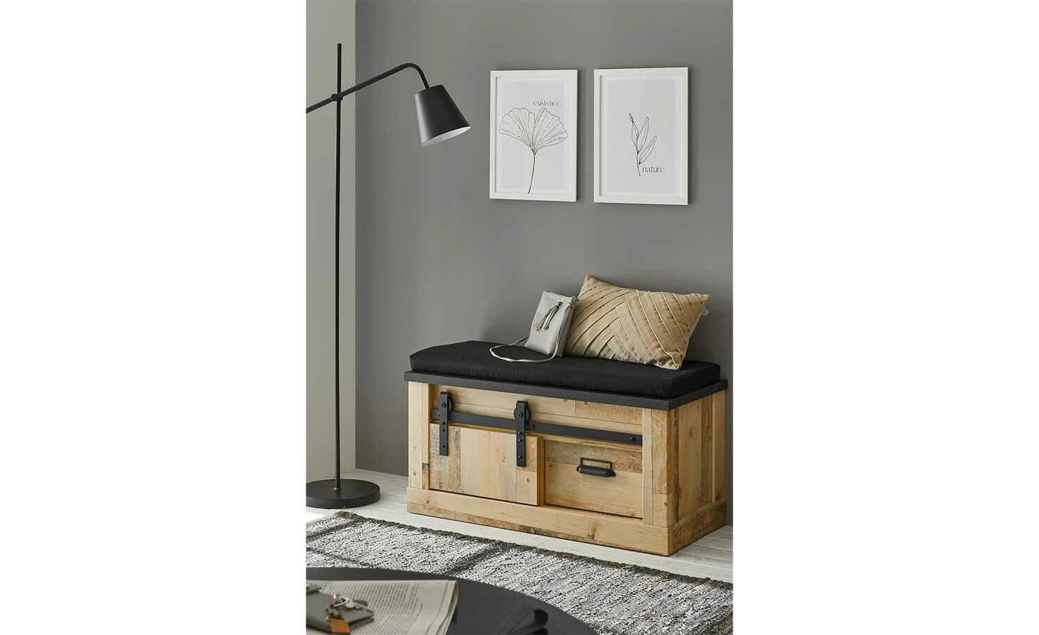 Garderobenbank Sintra | Old Style hell (Nachbildung) 3 Garderobenbank Sintra | Old Style hell (Nachbildung) – Bild 3