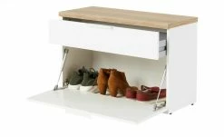 Garderobenbank Mundi | Weiß / Riviera Eiche (Nachbildung) -Bänke Verkaufsladen 12363716 8 202207011247