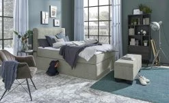 Boxi Bettbank mit Stauraum Boxi | Grau / Velours ohne Keder