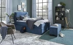 Boxi Bettbank mit Stauraum Boxi | Jeansblau / Velours ohne Keder