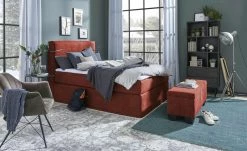 Boxi Bettbank mit Stauraum Boxi | Bordeaux / Velours ohne Keder