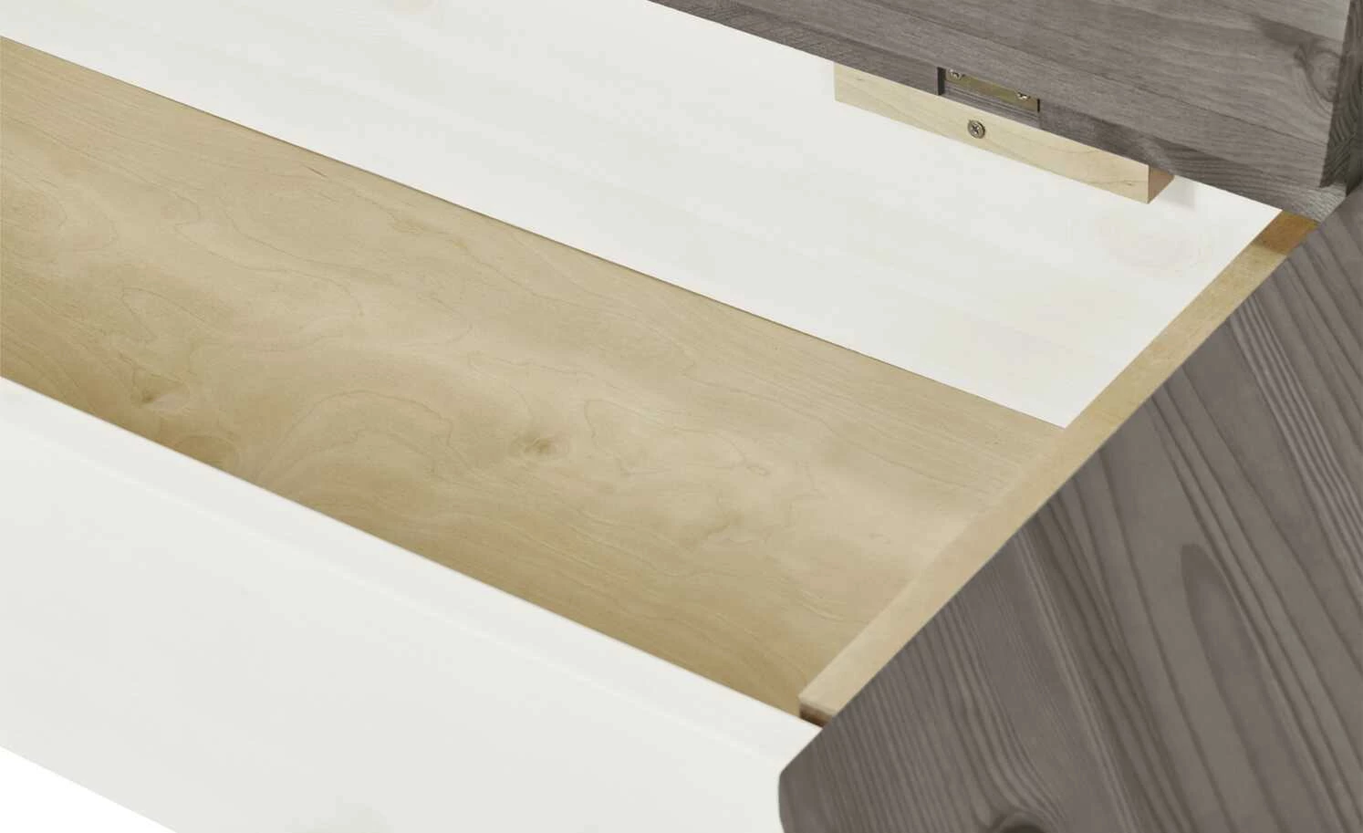 maison bleue Truheneckbank massiv Florian | Weiß / Grau ca. 171 x 148 cm 8 maison bleue Truheneckbank massiv Florian | Weiß / Grau ca. 171 x 148 cm – Bild 8