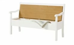 maison bleue Sitzbank mit Stauraum massiv Florian | Weiß / laugenfarben -Bänke Verkaufsladen 13300217 5 202108131411