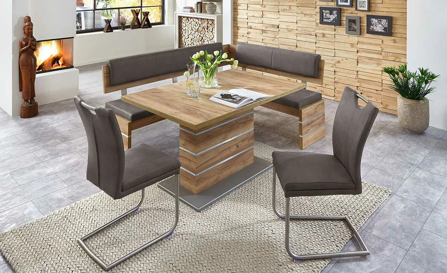 uno Polster-Eckbank Mira | Graphit (Grau) links 155|cm 1 uno Polster-Eckbank Mira | Graphit (Grau) links 155|cm