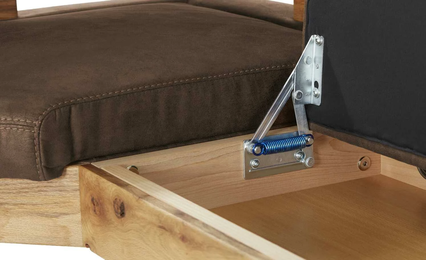 Polster-Eckbank massiv Floyd | Braun / Kontrastnaht Braun rechts 6 Polster-Eckbank massiv Floyd | Braun / Kontrastnaht Braun rechts – Bild 6