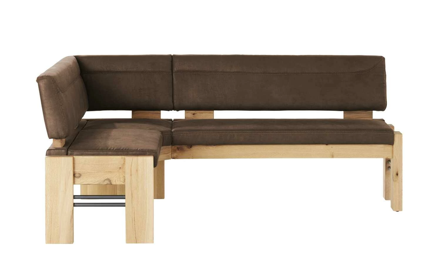 Polster-Eckbank massiv Floyd | Braun / Kontrastnaht Braun rechts 7 Polster-Eckbank massiv Floyd | Braun / Kontrastnaht Braun rechts – Bild 7