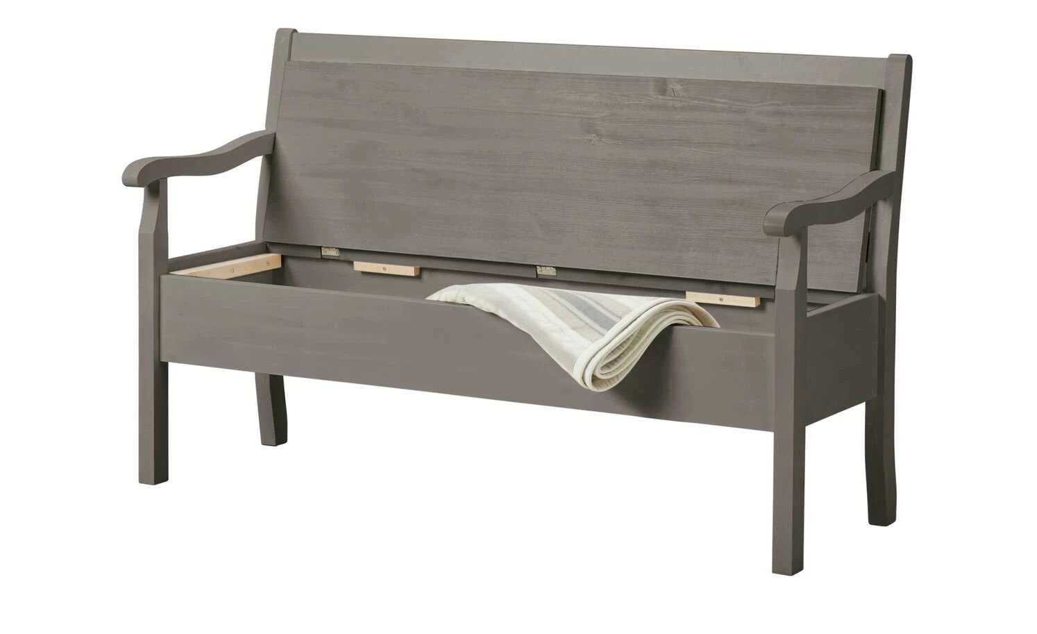 maison bleue Sitzbank mit Stauraum massiv Florian | Grau 3 maison bleue Sitzbank mit Stauraum massiv Florian | Grau – Bild 3