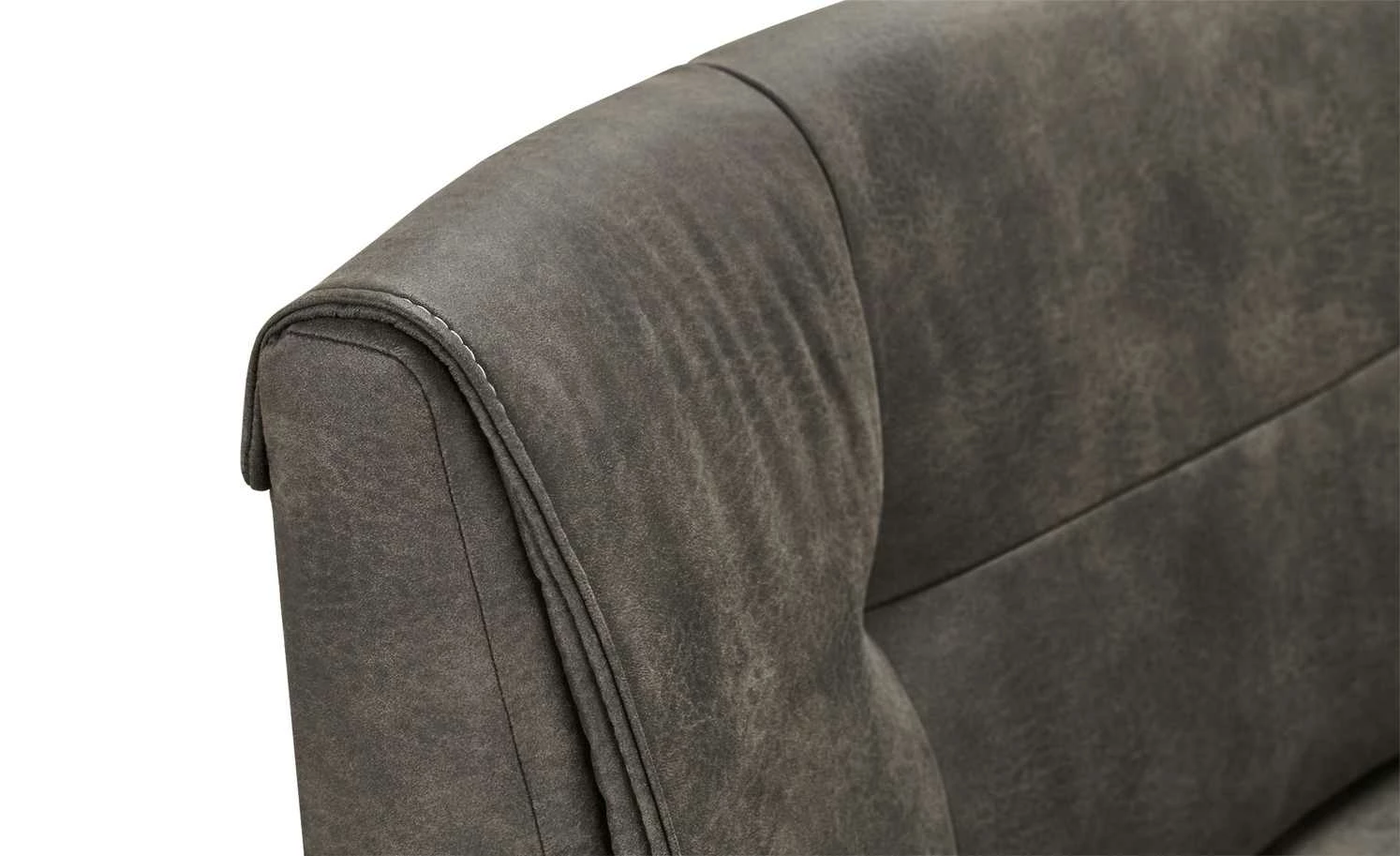 Woodford Mikrofaser Polster-Eckbank massiv Alina | Anthrazit (Grau) rechts Schenkelmaß: 225 cm 2 Woodford Mikrofaser Polster-Eckbank massiv Alina | Anthrazit (Grau) rechts Schenkelmaß: 225 cm – Bild 2