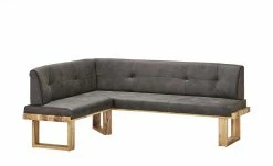 Woodford Mikrofaser Polster-Eckbank massiv Alina | Anthrazit (Grau) rechts Schenkelmaß: 225 cm