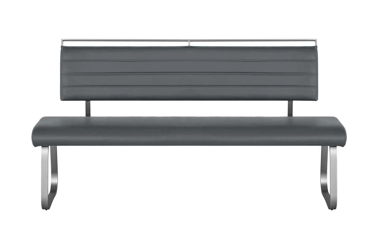 uno Kunstleder-Polsterbank Edita | 155|cm Grau 2 uno Kunstleder-Polsterbank Edita | 155|cm Grau – Bild 2