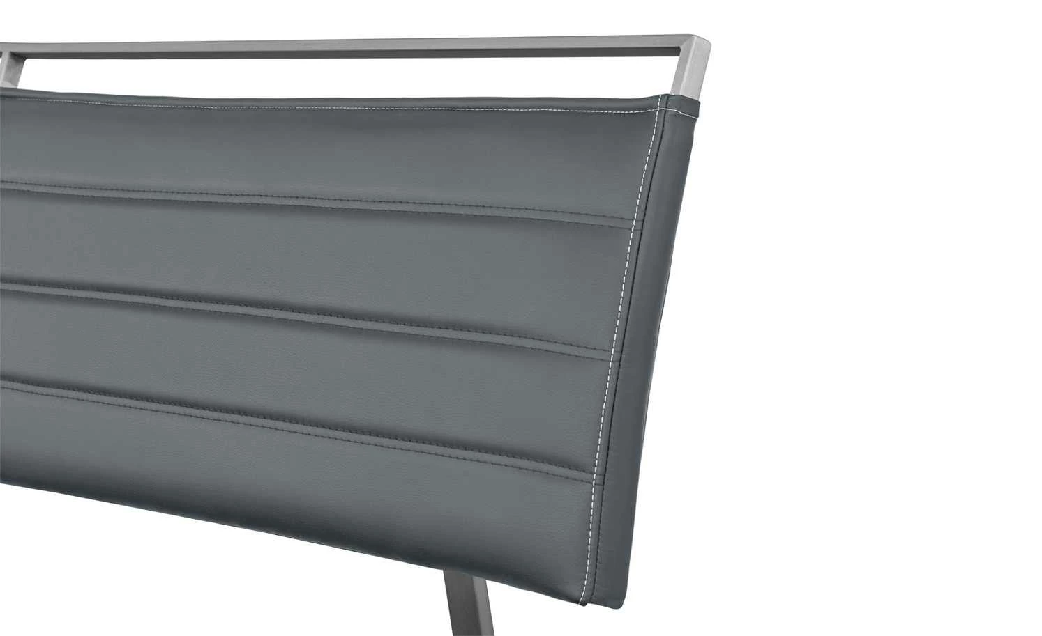 uno Kunstleder-Polsterbank Edita | 155|cm Grau 5 uno Kunstleder-Polsterbank Edita | 155|cm Grau – Bild 5