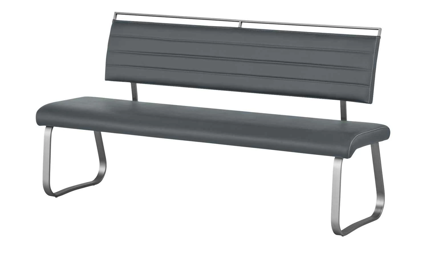 uno Kunstleder-Polsterbank Edita | 155|cm Grau 1 uno Kunstleder-Polsterbank Edita | 155|cm Grau