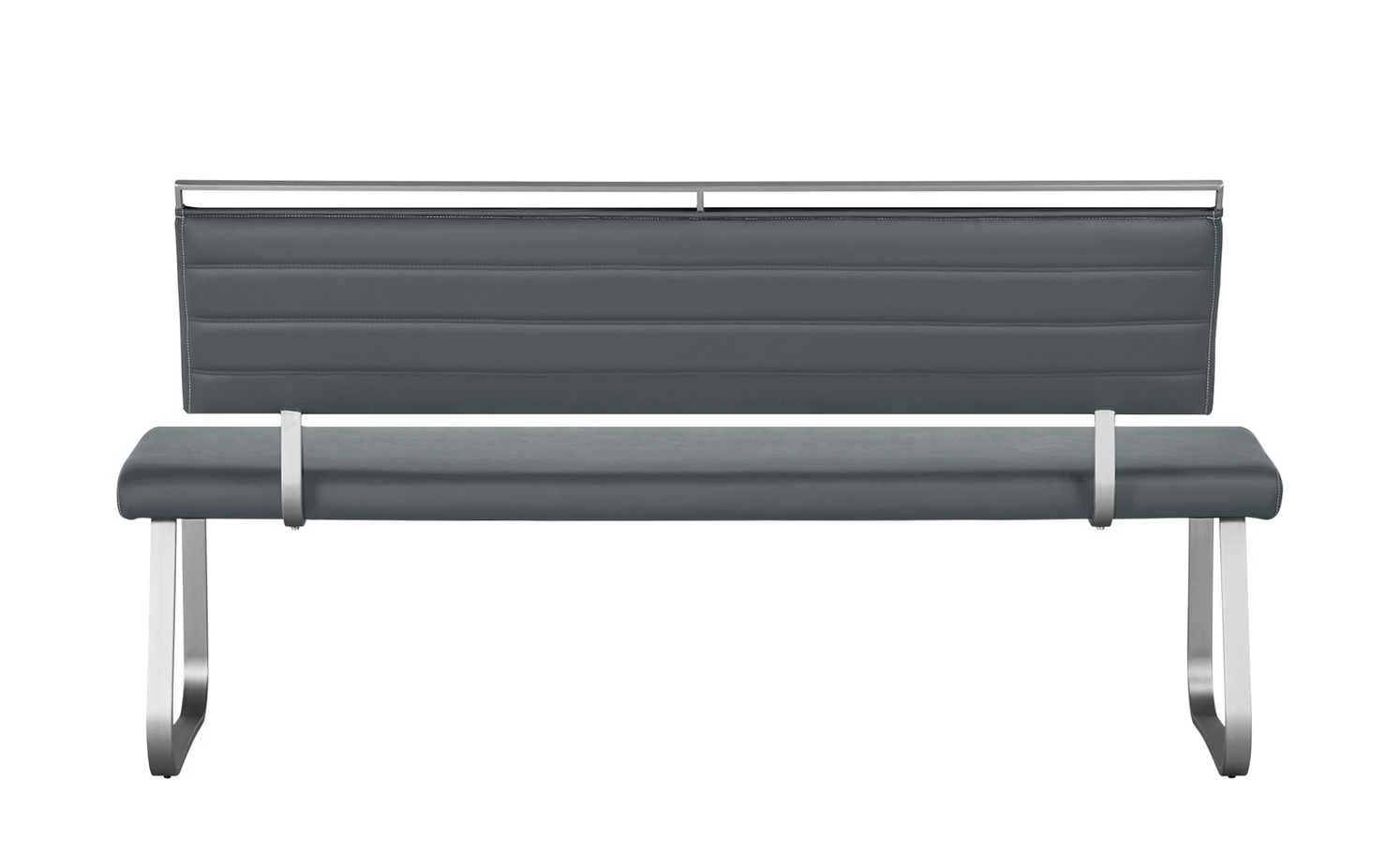 uno Kunstleder-Polsterbank Edita | 155|cm Grau 8 uno Kunstleder-Polsterbank Edita | 155|cm Grau – Bild 8