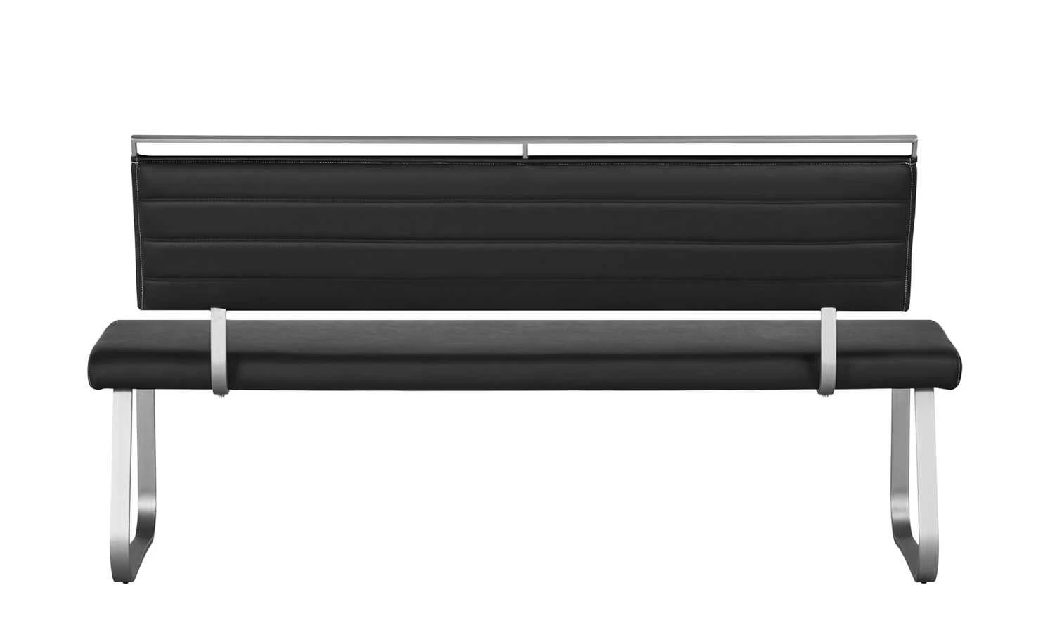 uno Kunstleder-Polsterbank Edita | 155|cm Schwarz 4 uno Kunstleder-Polsterbank Edita | 155|cm Schwarz – Bild 4