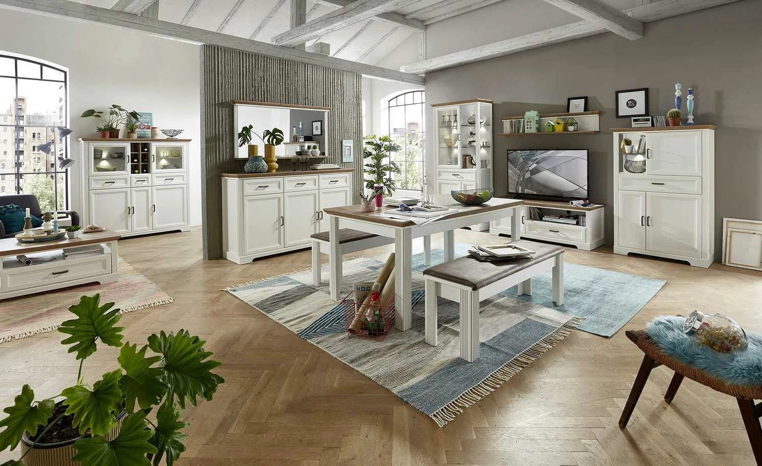 Bank Varese | Pinie hell (Nachbildung) 4 Bank Varese | Pinie hell (Nachbildung) – Bild 4