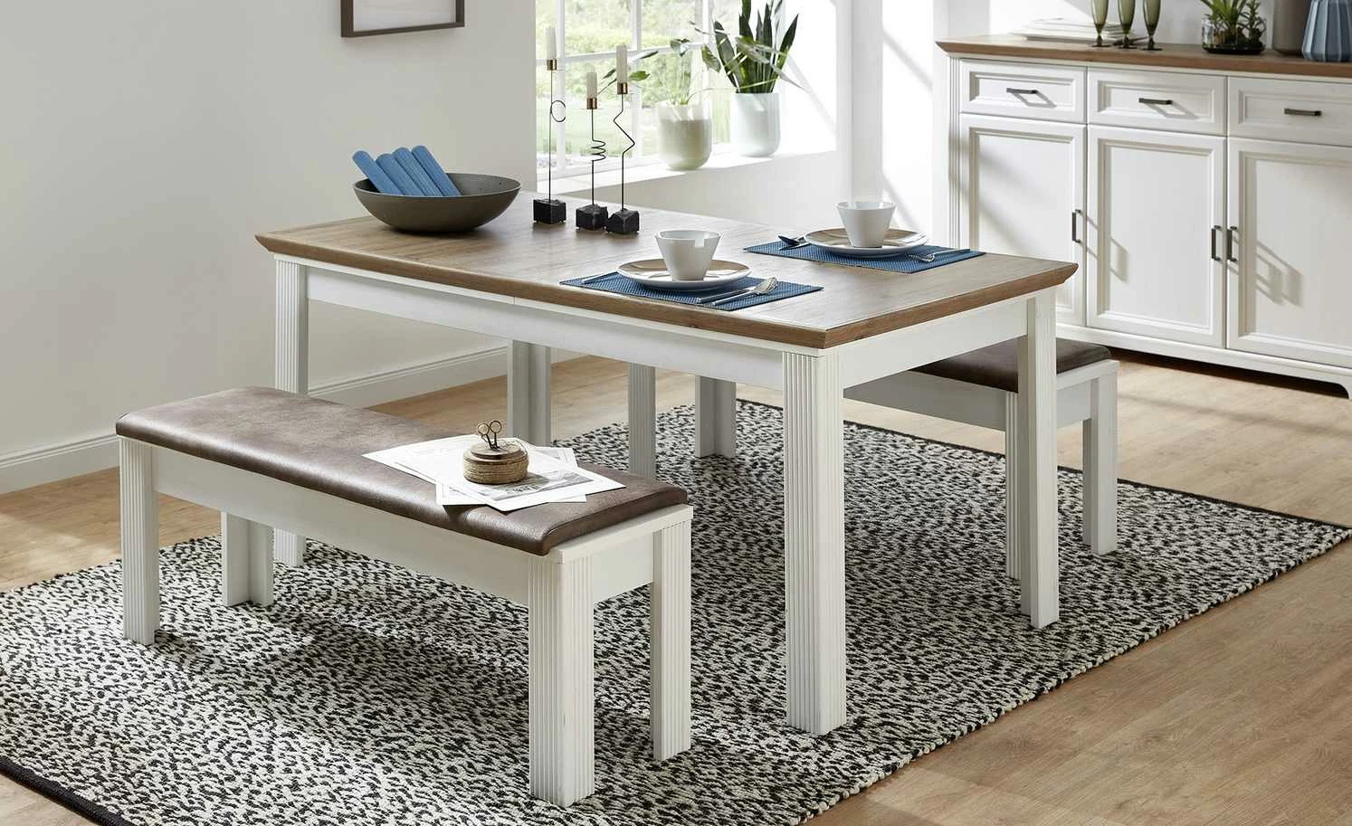 Bank Varese | Pinie hell (Nachbildung) 3 Bank Varese | Pinie hell (Nachbildung) – Bild 3