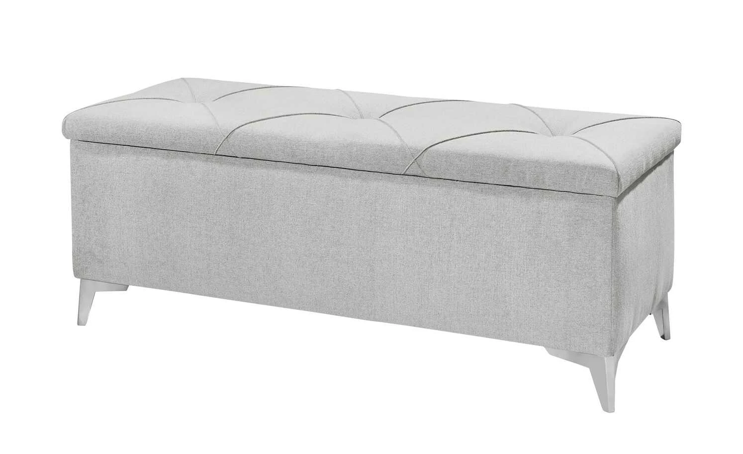 meinBett Bettbank mit Stauraum Chester | Hellgrau 2 meinBett Bettbank mit Stauraum Chester | Hellgrau – Bild 2