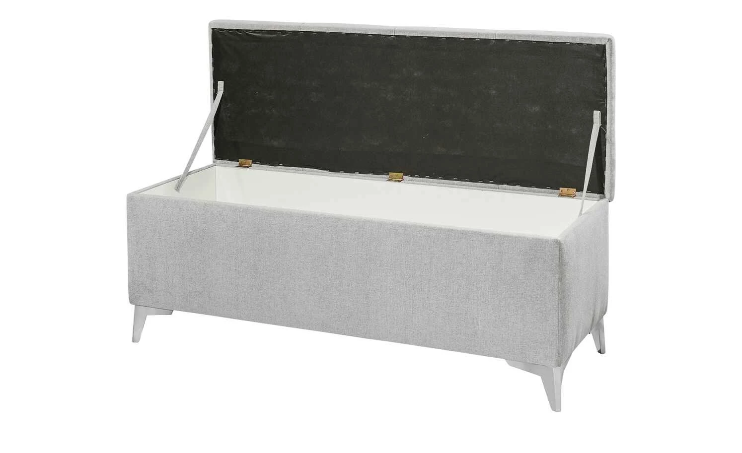 meinBett Bettbank mit Stauraum Chester | Hellgrau 3 meinBett Bettbank mit Stauraum Chester | Hellgrau – Bild 3