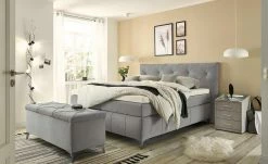 meinBett Bettbank mit Stauraum Chester | Grau