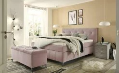 meinBett Bettbank mit Stauraum Chester | Altrosa