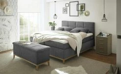 uno Bettbank mit Stauraum Eleonor | Anthrazit