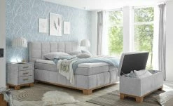 uno Bettbank mit Stauraum Bent | Hellgrau