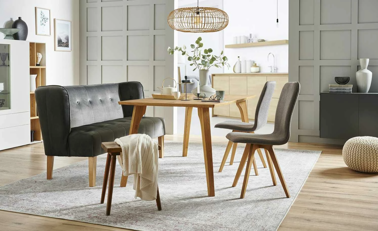 switch Küchensofa Samt Bella | Anthrazit Samt 158|cm 1 switch Küchensofa Samt Bella | Anthrazit Samt 158|cm