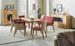 Woodford Polsterbank Sunna | Kombi Rosso (Rot) / Beige 159|cm