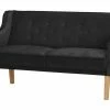 switch Küchensofa Samt Paula | Schwarz Samt 164|cm