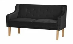 switch Küchensofa Samt Paula | Schwarz Samt 164|cm