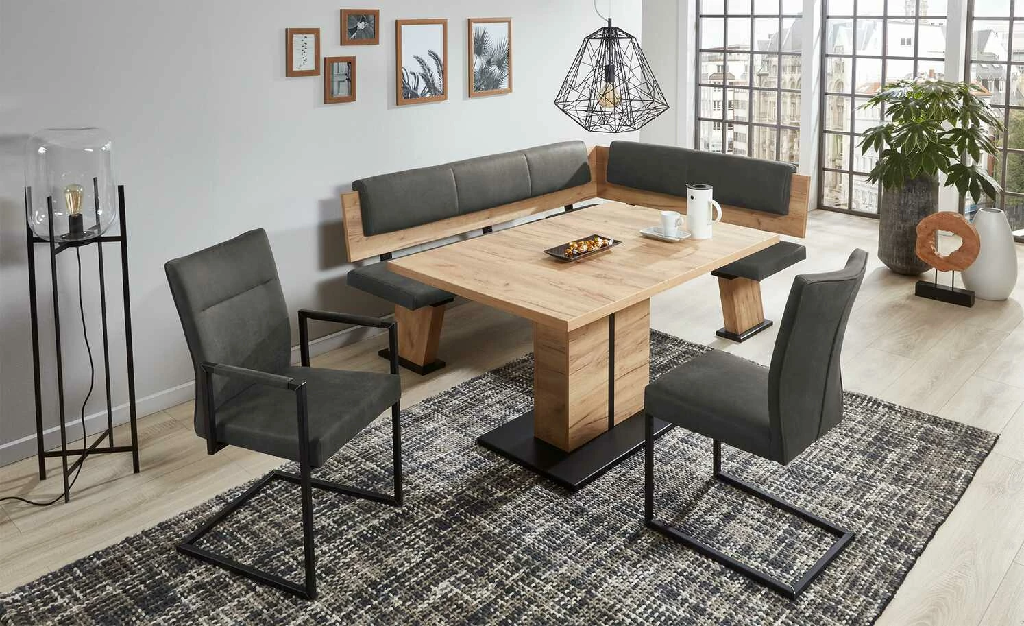 uno Polster-Eckbank Mona | Anthrazit links 155|cm 1 uno Polster-Eckbank Mona | Anthrazit links 155|cm