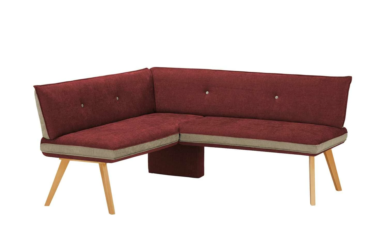 Woodford Eckbank Sunna | Kombi Rosso (Rot / Beige) links Buche Schenkelmaß: 180 cm 2 Woodford Eckbank Sunna | Kombi Rosso (Rot / Beige) links Buche Schenkelmaß: 180 cm – Bild 2