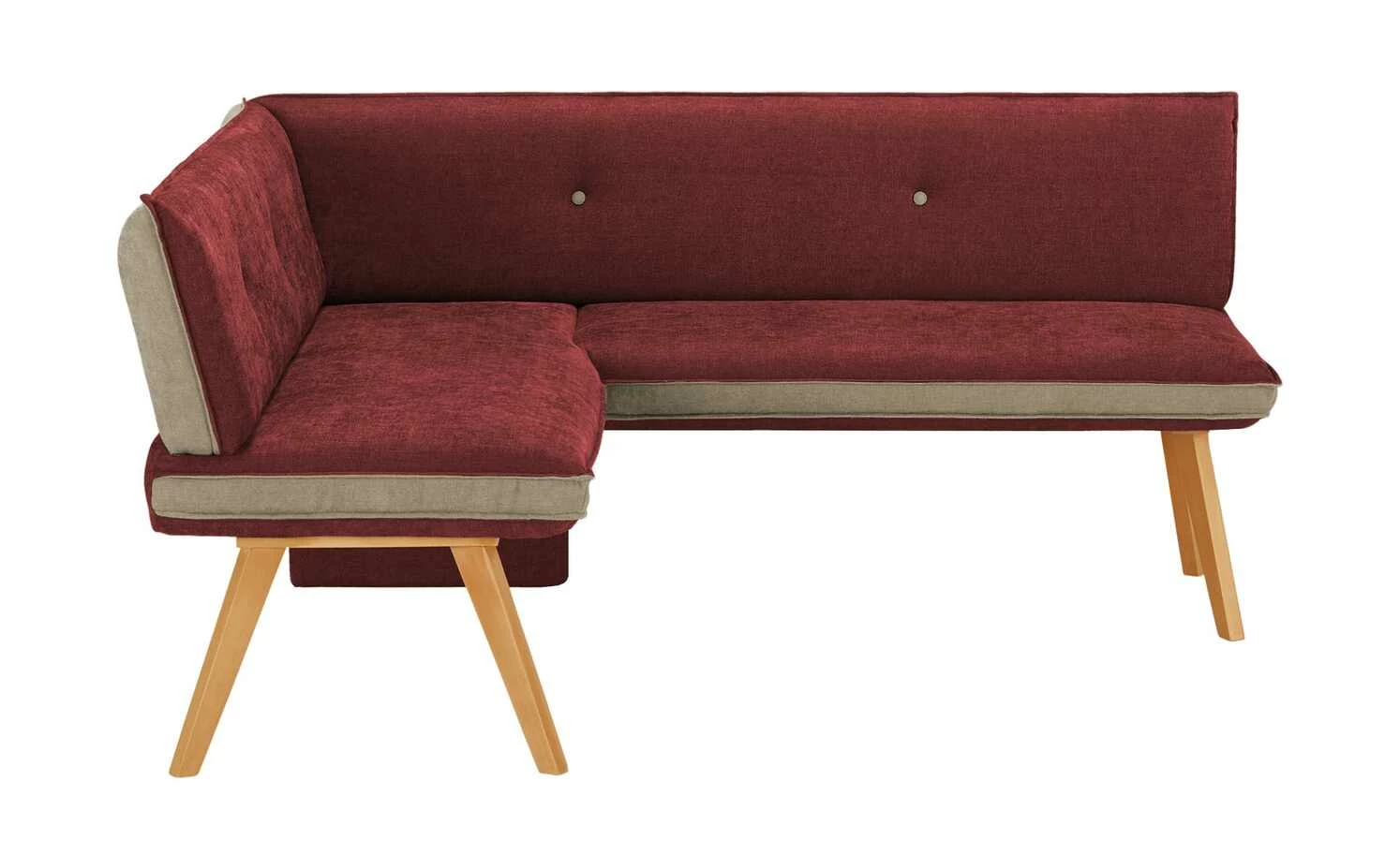 Woodford Eckbank Sunna | Kombi Rosso (Rot / Beige) links Buche Schenkelmaß: 180 cm 10 Woodford Eckbank Sunna | Kombi Rosso (Rot / Beige) links Buche Schenkelmaß: 180 cm – Bild 10