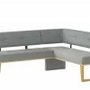 Woodford Polster-Eckbank Scala | Kombi Natural Gray (Hellgrau) rechts Schenkelmaß: 192 cm