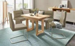 Leder-Eckbank Canto II | Smoke (Hellbraun) rechts