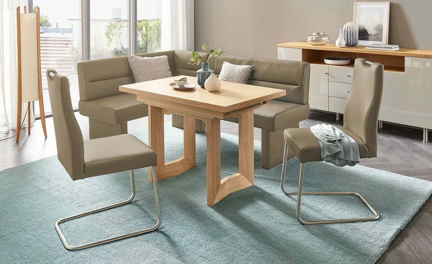 Leder-Eckbank Canto II | Smoke (Hellbraun) rechts 1 Leder-Eckbank Canto II | Smoke (Hellbraun) rechts