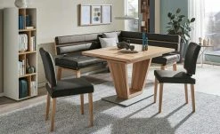 Leder-Eckbank Canto III | Schoko (Braun) links