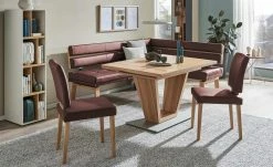 Leder-Eckbank Canto III | Bordo (Rot) links