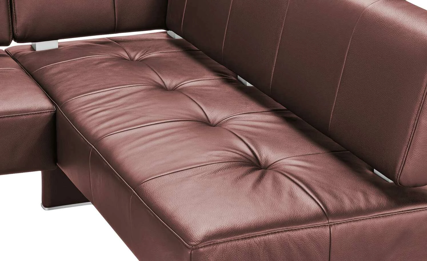 Leder-Eckbank Spider 2 | Bordo (Rot) links 4 Leder-Eckbank Spider 2 | Bordo (Rot) links – Bild 4