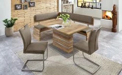 uno Polster-Eckbank Mira | Savannah (Braun) rechts 145|cm