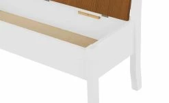 maison bleue Sitzbank mit Stauraum massiv Bendix | Weiß / bernsteinfarben 130,9|cm Nein -Bänke Verkaufsladen 14308396 2 202102232235