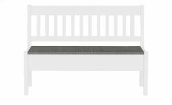 maison bleue Sitzbank mit Stauraum massiv Bendix | Weiß / Grau 130,9|cm Nein -Bänke Verkaufsladen 14308397 5 202102232235