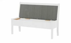 maison bleue Sitzbank mit Stauraum massiv Bendix | Weiß / Grau 130,9|cm Nein -Bänke Verkaufsladen 14308397 7 202102232235