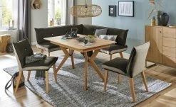 Woodford Eckbank Sunna | Kombi Grey (Grau / Beige) links Buche Schenkelmaß: 210 cm