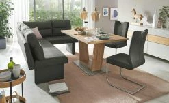 Mikrofaser Polster- Eckbank Pina | Grau links